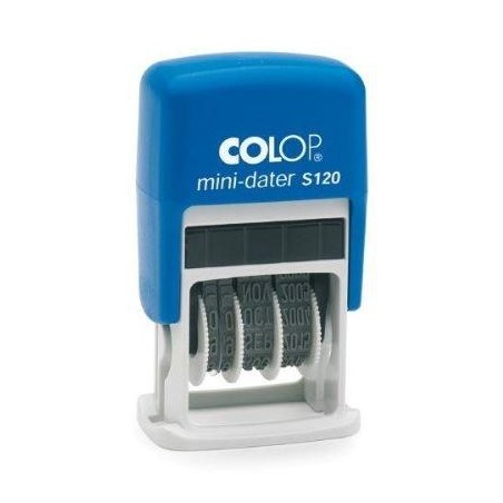 COLOP SELLO PRINTER S120 4MM FECHA CATALÁN AZUL/AZUL