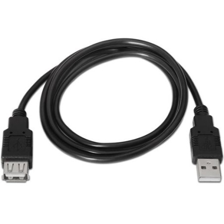 AISENS CABLE USB 2.0 TIPO A/M - A/H NEGRO 1,0M