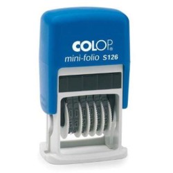 COLOP SELLO PRINTER S126 4MM NUMERADOR ESPAÑOL AZUL/NEGRO