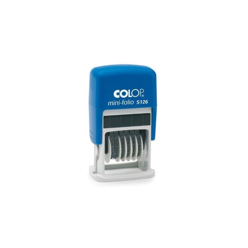 COLOP SELLO PRINTER S126 4MM NUMERADOR ESPAÑOL AZUL/NEGRO