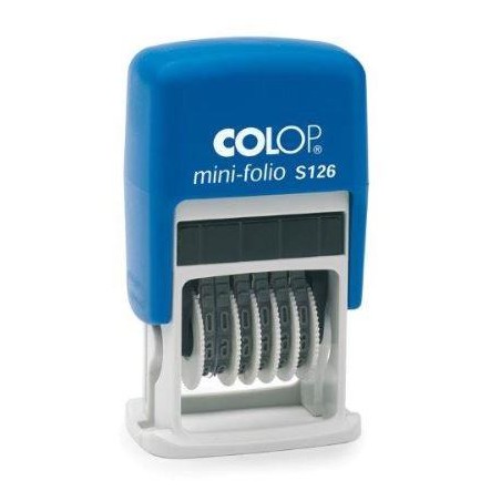 COLOP SELLO PRINTER S126 4MM NUMERADOR ESPAÑOL AZUL/NEGRO