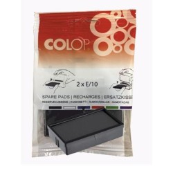 COLOP ALMOHADILLA E/10 NEGRO BLISTER -2U-