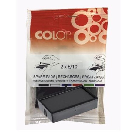 COLOP ALMOHADILLA E/10 NEGRO BLISTER -2U-