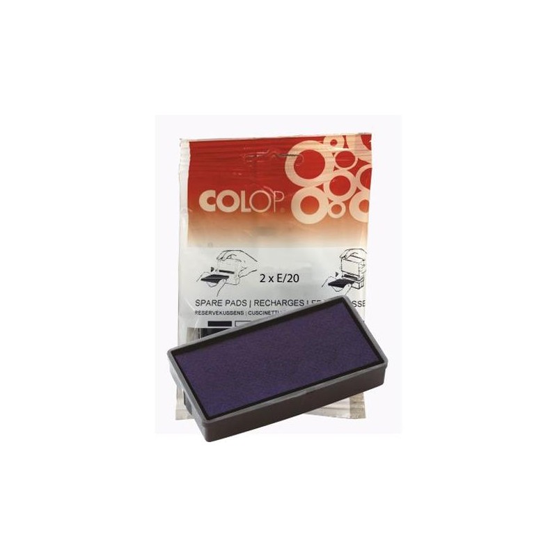 COLOP ALMOHADILLA E/20 AZUL BLISTER -2U-