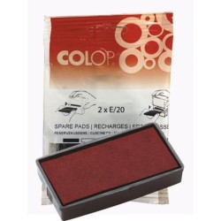 COLOP ALMOHADILLA E/20 ROJO BLISTER -2U-