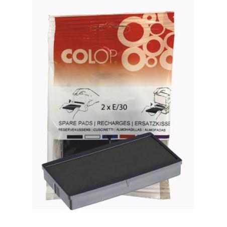 COLOP ALMOHADILLA E/30 NEGRO BLISTER -2U-