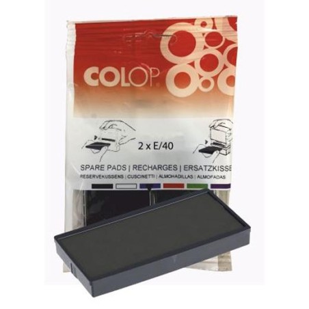 COLOP ALMOHADILLA E/40 NEGRO BLISTER -2U-