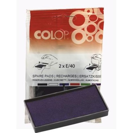 COLOP ALMOHADILLA E/40 AZUL BLISTER -2U-