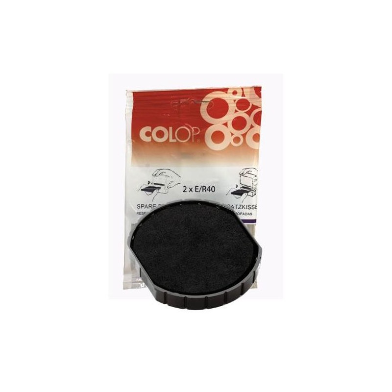 COLOP ALMOHADILLA E/R40 NEGRO BLISTER -2U-