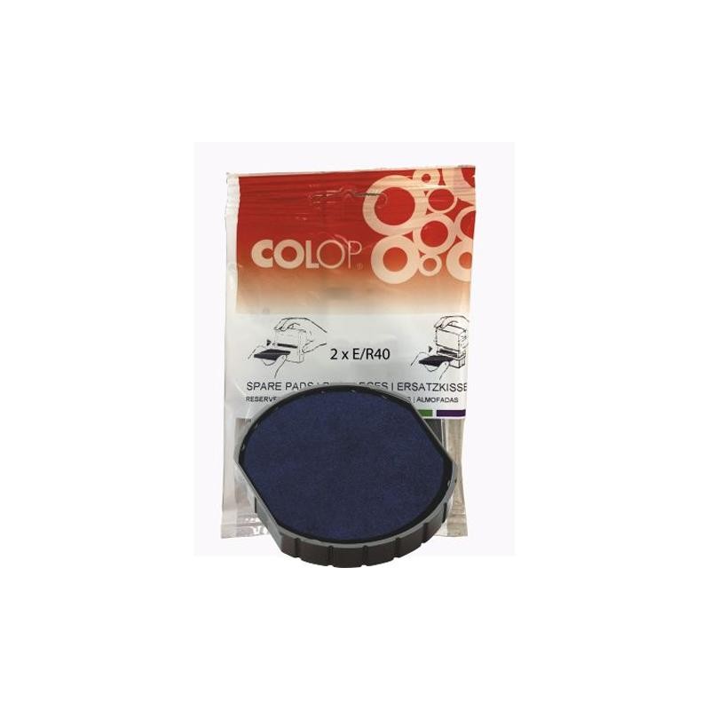 COLOP ALMOHADILLA E/R40 AZUL BLISTER -2U-