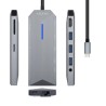 AISENS DOCK STATION 9 EN 1 USB-C A 1XHDMI, 1XRJ45, 3XUSB, 1XPD, 1XAUDIO, 1XSD, 1XMICRO SD, GRIS