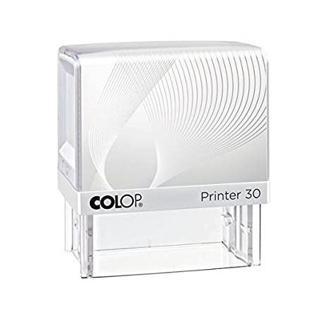 COLOP PRINTER 30 G7 18X47MM BLANCO/AZUL “NO INCLUYE PLACA DE TEXTO PERSONALIZADA”