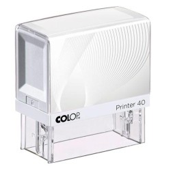 COLOP PRINTER 40 G7 23X59MM BLANCO/AZUL “NO INCLUYE PLACA DE TEXTO PERSONALIZADA”