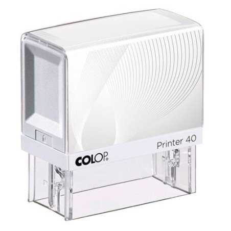 COLOP PRINTER 40 G7 23X59MM BLANCO/AZUL “NO INCLUYE PLACA DE TEXTO PERSONALIZADA”