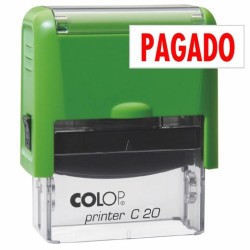 COLOP SELLO PRINTER C20 FORMULA " PAGADO " ALMOHADILLA E/20 14X38MM ROJO