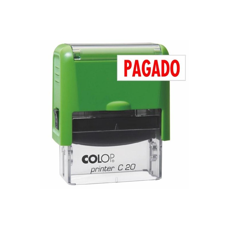 COLOP SELLO PRINTER C20 FORMULA " PAGADO " ALMOHADILLA E/20 14X38MM ROJO