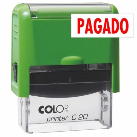 COLOP SELLO PRINTER C20 FORMULA " PAGADO " ALMOHADILLA E/20 14X38MM ROJO