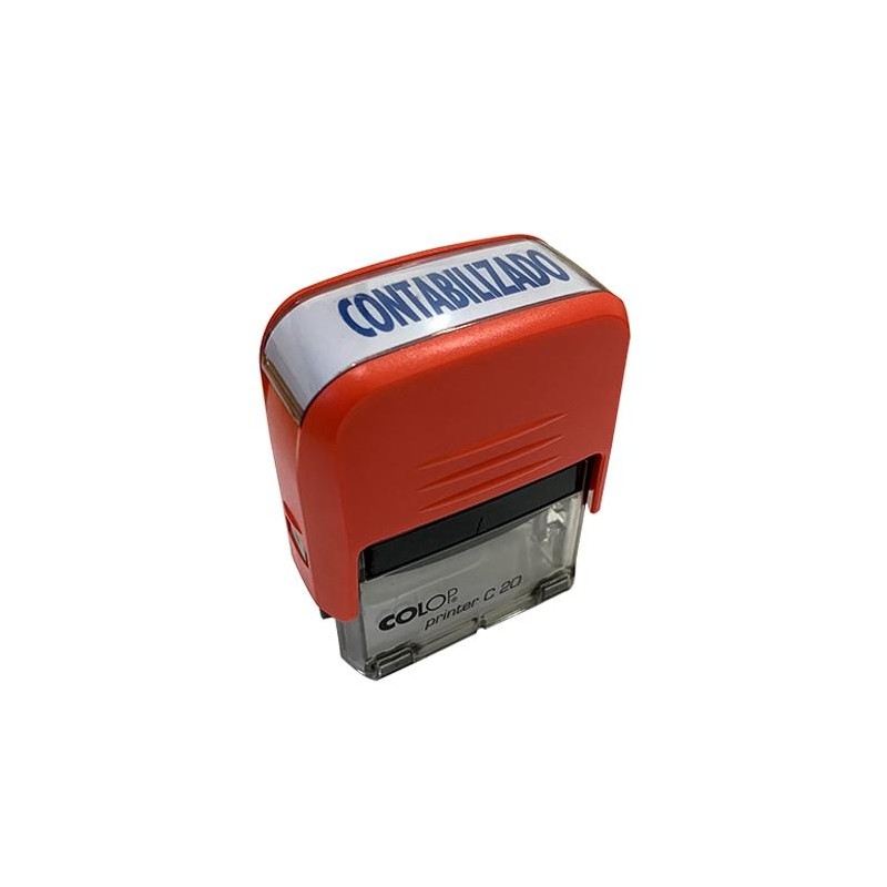 COLOP SELLO PRINTER C20 FORMULA " CONTABILIZADO " ALMOHADILLA E/20 14X38MM AZUL