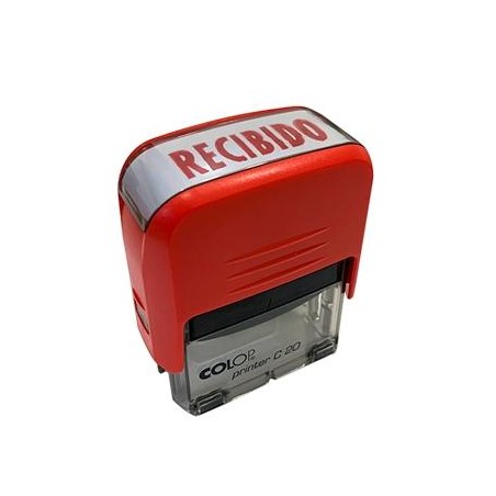 COLOP SELLO PRINTER C20 FORMULA " RECIBIDO " ALMOHADILLA E/20 14X38MM ROJO