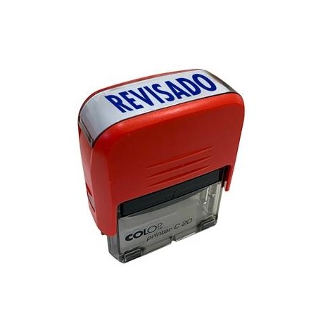 COLOP SELLO PRINTER C20 FORMULA " REVISADO " ALMOHADILLA E/20 14X38MM ROJO