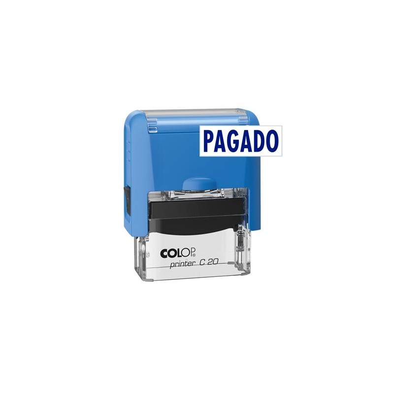 COLOP SELLO PRINTER C20 FORMULA " PAGADO " ALMOHADILLA E/20 14X38MM AZUL