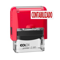 COLOP SELLO PRINTER C20 FORMULA " CONTABILIZADO " ALMOHADILLA E/20 14X38MM ROJO