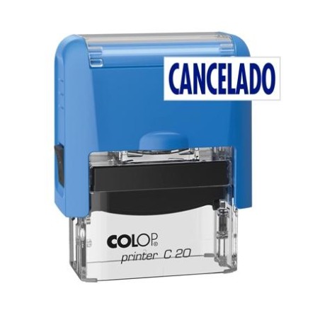 COLOP SELLO PRINTER C20 FORMULA " CANCELADO " ALMOHADILLA E/20 14X38MM AZUL