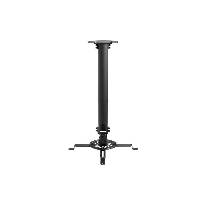 AISENS SOPORTE UNIVERSAL GIRATORIO INCLINABLE Y EXTENSIBLE DE TECHO PARA PROYECTOR NEGRO
