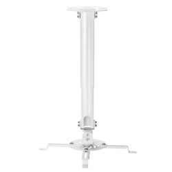 AISENS SOPORTE UNIVERSAL GIRATORIO INCLINABLE Y EXTENSIBLE DE TECHO PARA PROYECTOR BLANCO