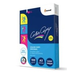 COLOR COPY PAPEL REPROGRAFICO BLANCO, SATINADO DIN A3, PASTA QUIMICA ECF, 100G/M2, 420MM X 297MM, FIBRA AL LADO CORTO, 500 HOJAS