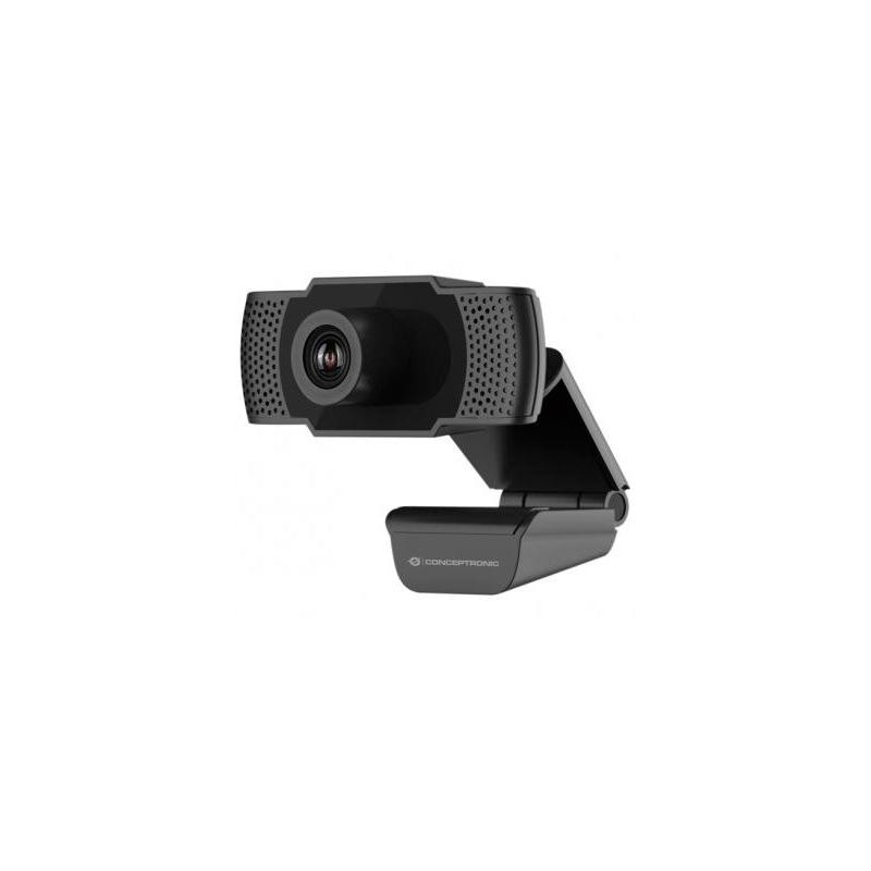 CONCEPTRONIC WEBCAM FHD CONCEPTRONIC AMDIS 1080P USB 3.6MM 30 FPS ANGULO VISION 90º MICROFONO INTEGRADO NEGRO