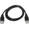 AISENS CABLE USB 2.0 TIPO A/M - A/H NEGRO 1,8M