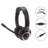 CONCEPTRONIC AURICULARES JACK 3.5 MM MICROFONO FLEXIBLE CONTROL VOLUMEN INCLUYE ADAPTADOR 1 A 2 JACKS 3.5 MM NEGRO
