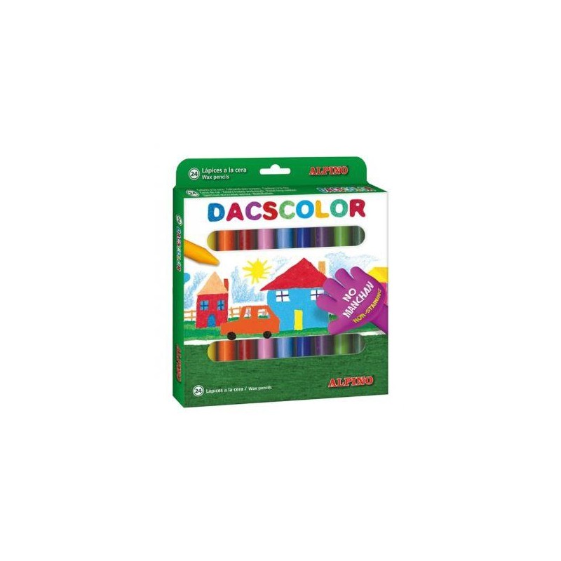 DACS DACSCOLOR CERAS 80MM SEMIBLANDAS NO MANCHAN SURTIDOS -ESTUCHE DE 24U-