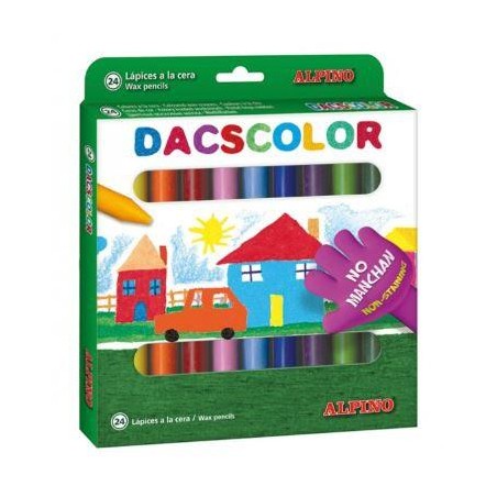 DACS DACSCOLOR CERAS 80MM SEMIBLANDAS NO MANCHAN SURTIDOS -ESTUCHE DE 24U-