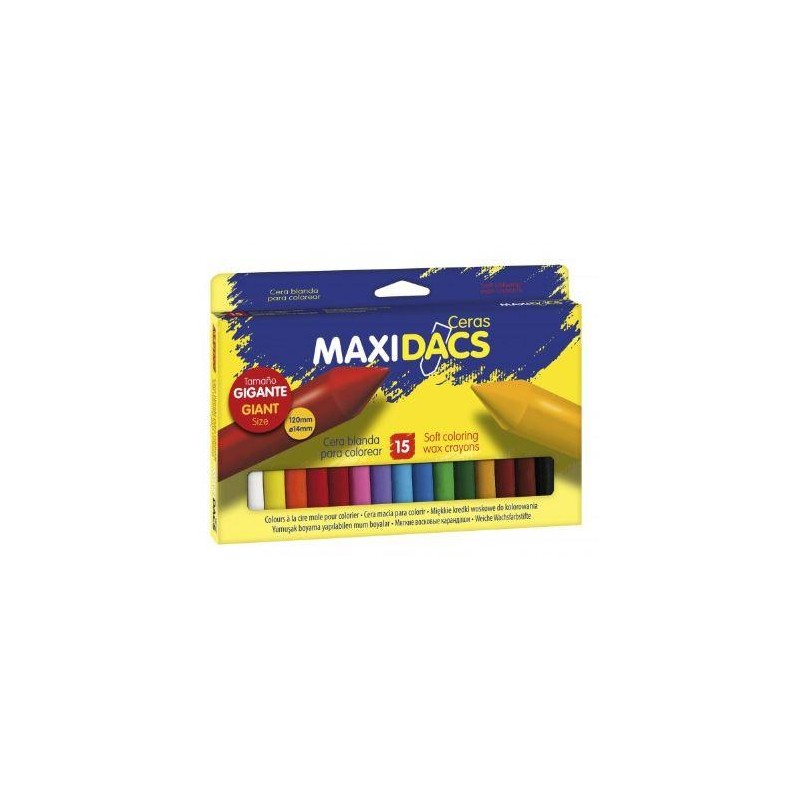 DACS MAXIDACS CERAS 120MM TAMAÑO GIGANTE SURTIDOS -ESTUCHE DE 15U-