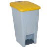 DENOX CONTENEDOR SELECTIVO 60 LITROS C/PEDAL TAPA Y RUEDAS GRIS/AMARILLO