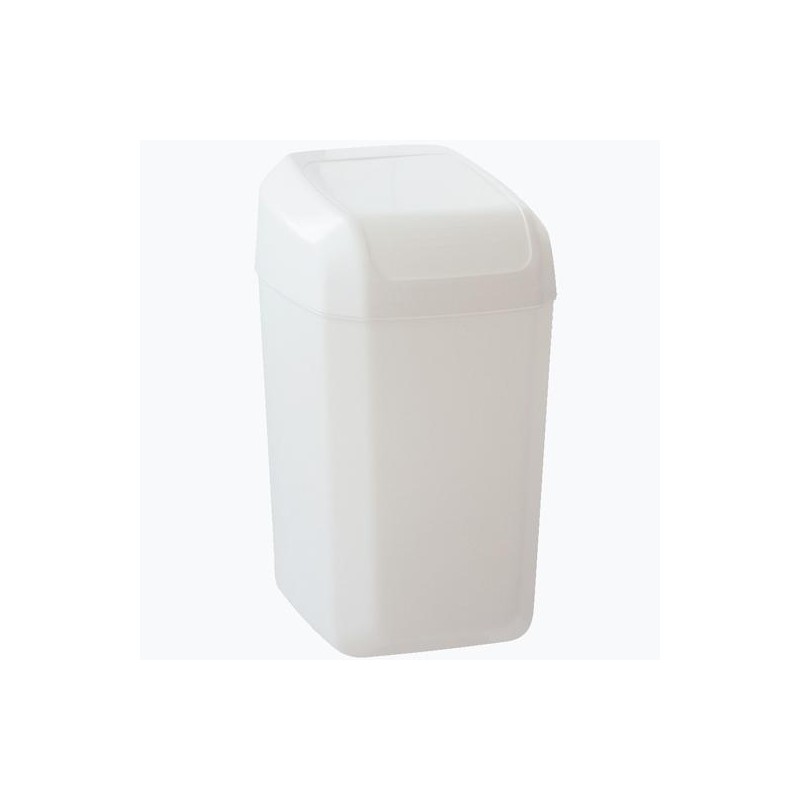 DENOX PAPELERA TAPA BASCULANTE TROYA 15L BLANCO