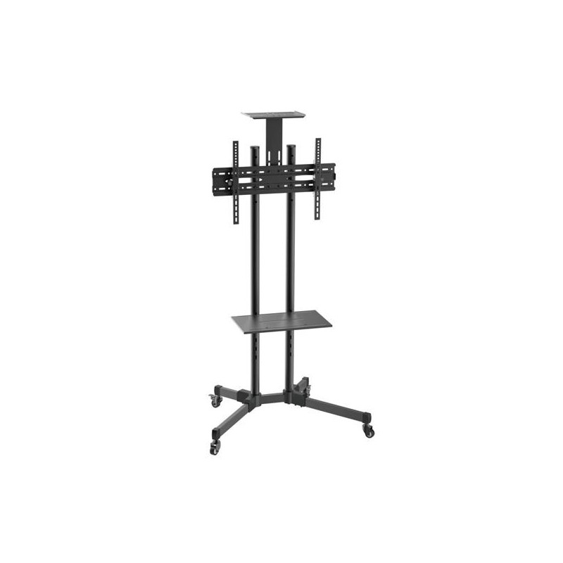AISENS SOPORTE DE SUELO ECO CON RUEDAS + BANDEJA DE DVD + SOPORTE PARA CAMARA TV-37-70"