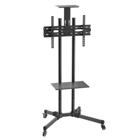 AISENS SOPORTE DE SUELO ECO CON RUEDAS + BANDEJA DE DVD + SOPORTE PARA CAMARA TV-37-70"