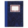 DOHE CUADERNO CARTONÉ 100H FOLIO NATURAL 70GR RAYADO HORIZONTAL AZUL