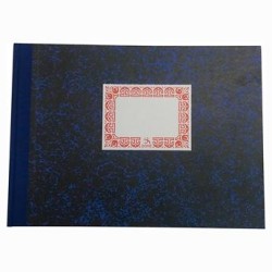 DOHE CUADERNO CARTONÉ 100H FOLIO APAISADO RAYADO HORIZONTAL 70GR AZUL