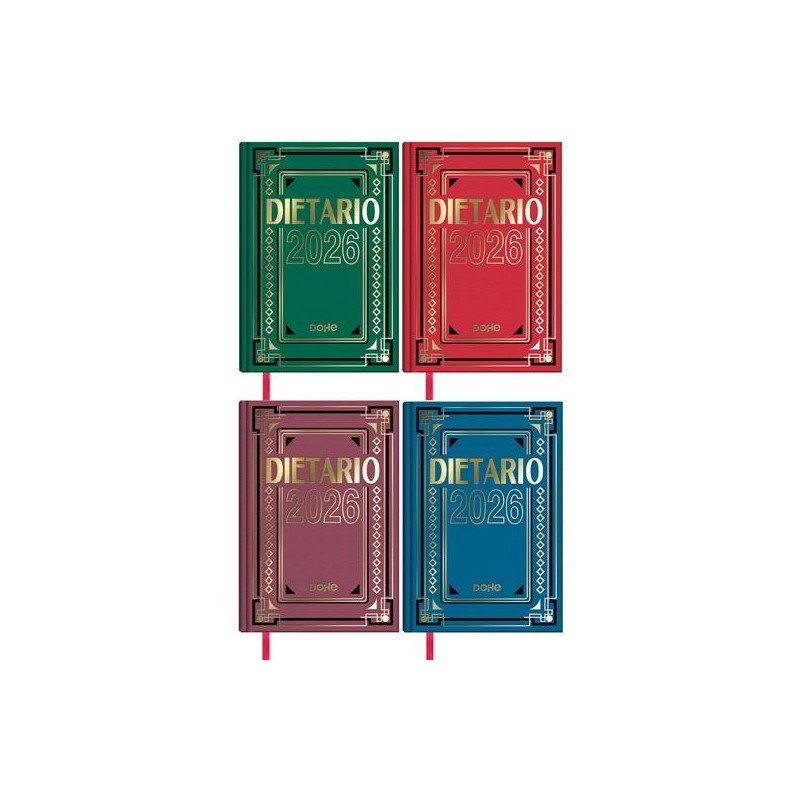 DOHE DIETARIO CUARTO 15X21CM DP CARTÓN GELTEX C/SURTIDOS 2026