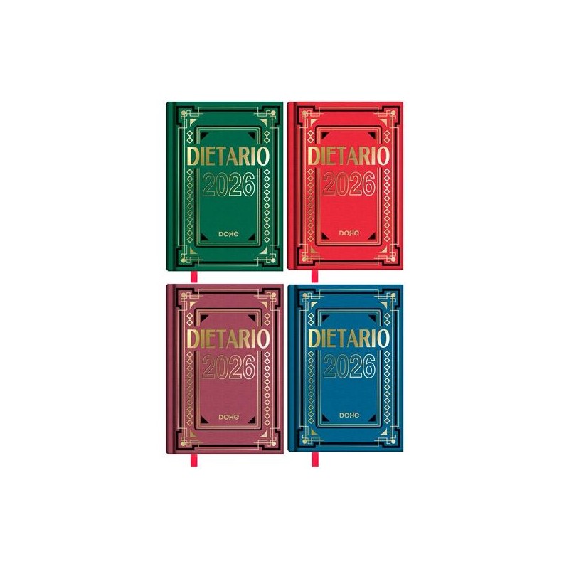 DOHE DIETARIO OCTAVO 11.5X16.5CM DP CARTÓN GELTEX C/SURTIDOS 2026