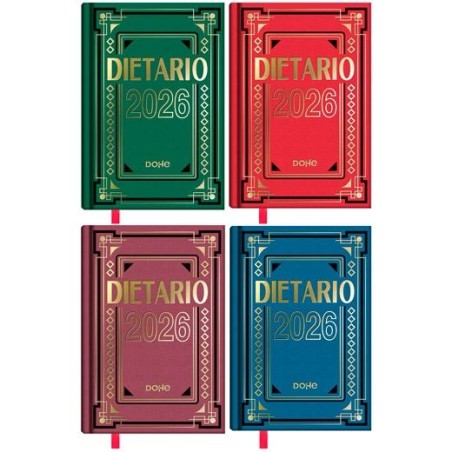 DOHE DIETARIO OCTAVO 11.5X16.5CM DP CARTÓN GELTEX C/SURTIDOS 2026