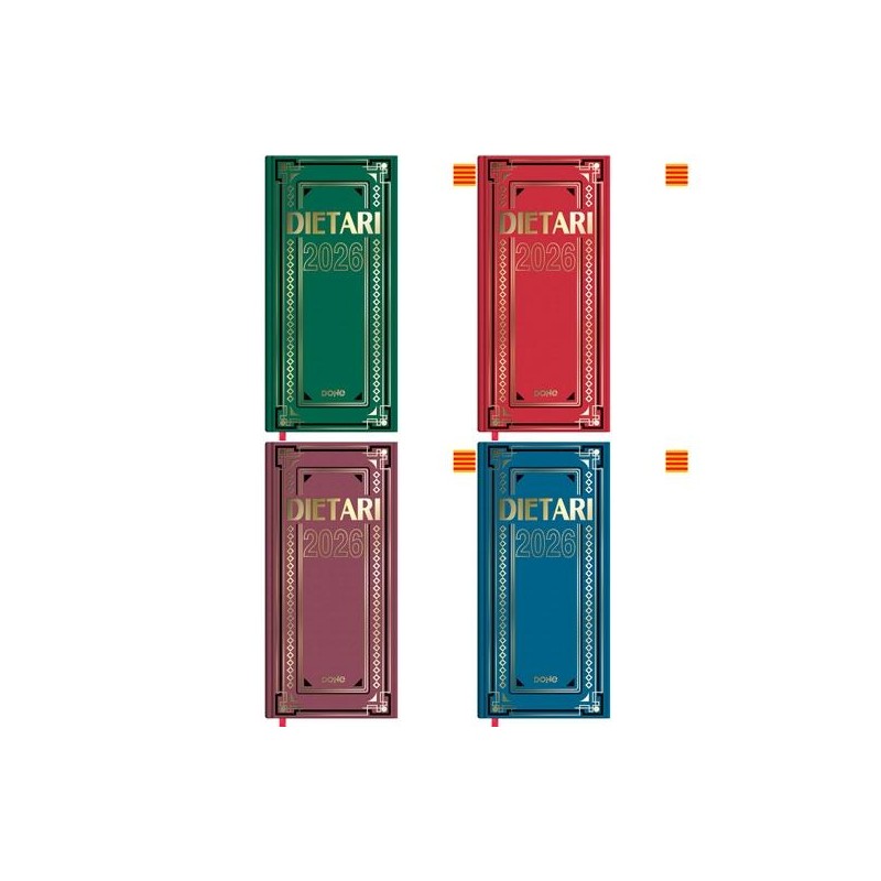 DOHE DIETARIO DOS TERCIOS 14.5X31CM DP CARTÓN GELTEX C/SURTIDOS 2026 CATALÁN