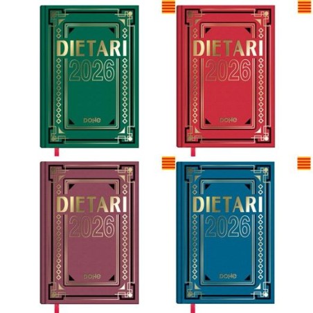 DOHE DIETARIO CUARTO 15X21CM DP CARTÓN GELTEX C/SURTIDOS 2026 CATALÁN