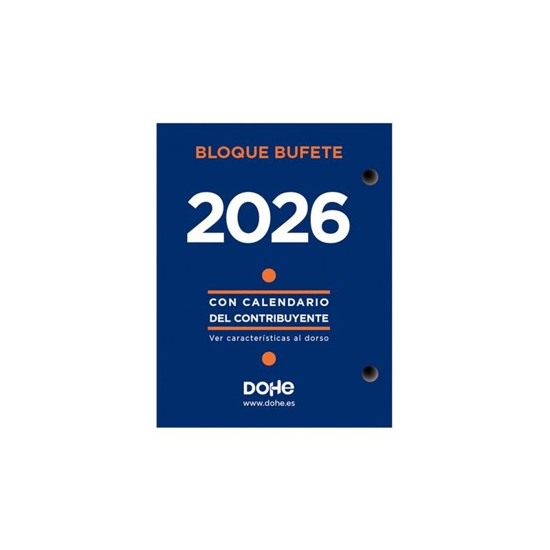 DOHE BLOQUE BUFETE ANUAL 8.5X11CM CASTELLANO 2026