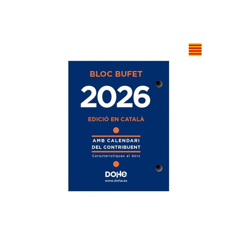 DOHE BLOQUE BUFETE ANUAL 8.5X11CM CATALÁN 2026