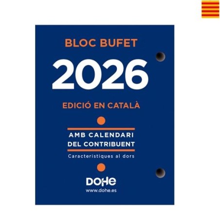 DOHE BLOQUE BUFETE ANUAL 8.5X11CM CATALÁN 2026